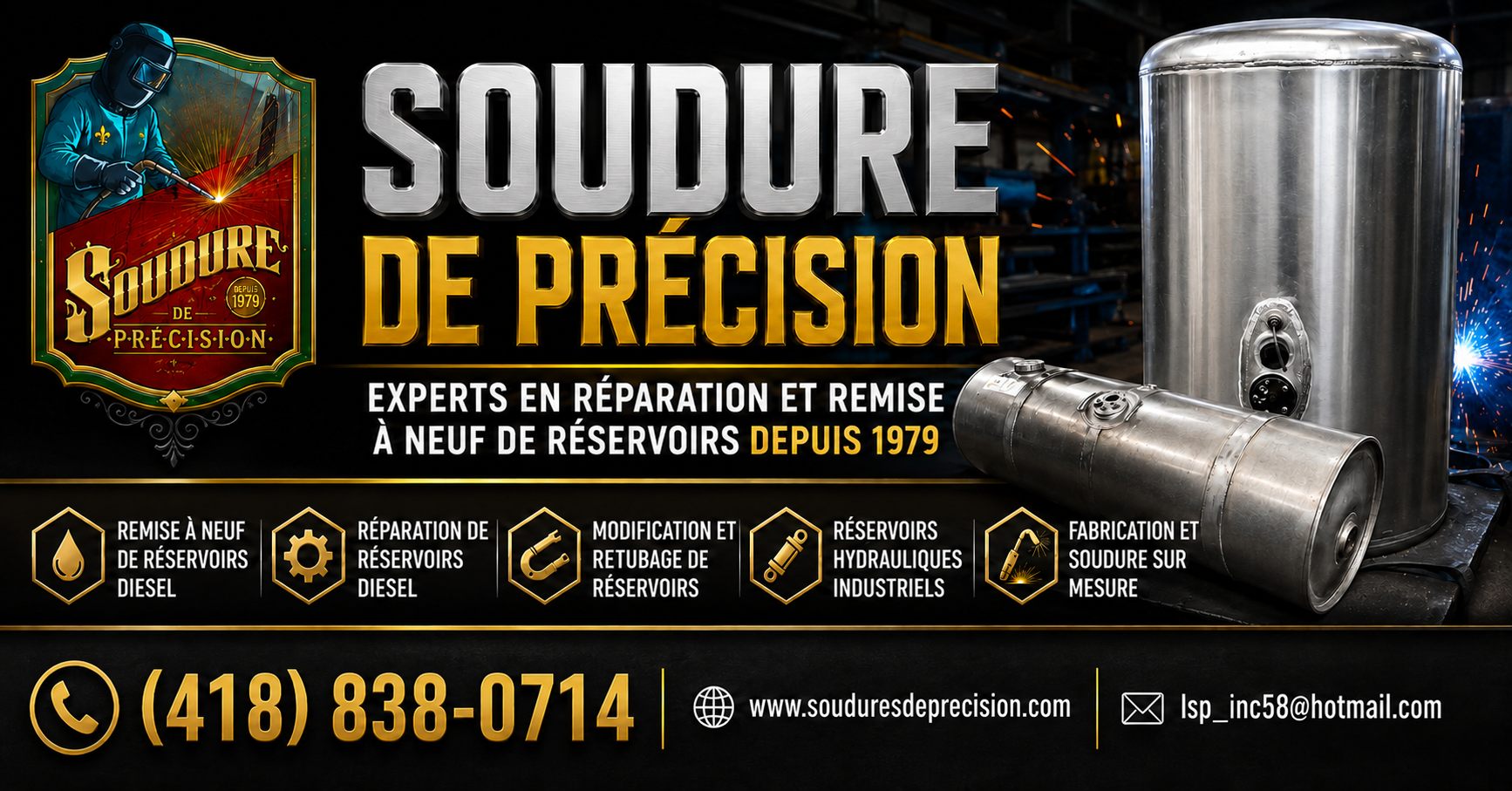 Bannière Soudure de Précision